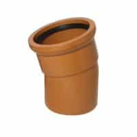 110mm Underground Drainage 15° Single Socket Bend