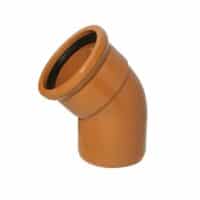 110mm 45 degree single socket bend Kayflow UG24 terracotta underground drainage fitting