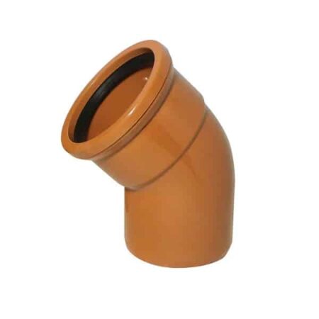 110mm 45 degree single socket bend Kayflow UG24 terracotta underground drainage fitting