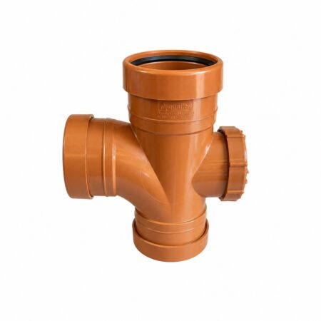 110mm Underground 90 Degree Triple Socket Access Tee Branch