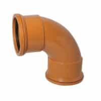 110mm 90 degree double socket swept bend Kayflow UG21 terracotta underground drainage fitting