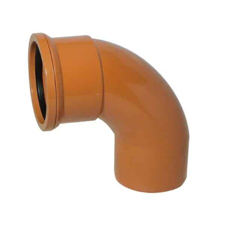 110mm 90 degree single socket swept bend Kayflow UG29 terracotta underground drainage fitting