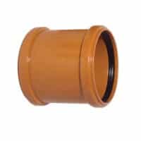 110mm double socket coupler Kayflow UG10 terracotta underground drainage fitting