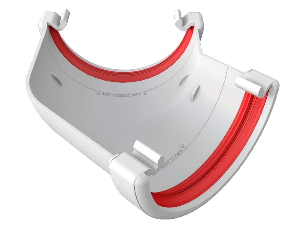 White Freeflow 112mm Half Round 135° Gutter Angle FRR604