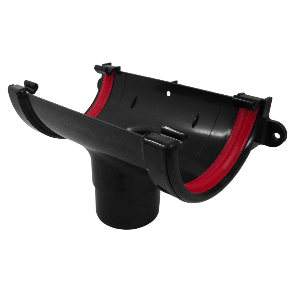 Black Freeflow 112mm Half Round Running Outlet FRR605BL