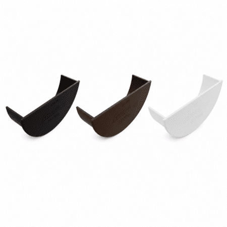 Freeflow 112mm Half Round Internal Stop End in white black and brown