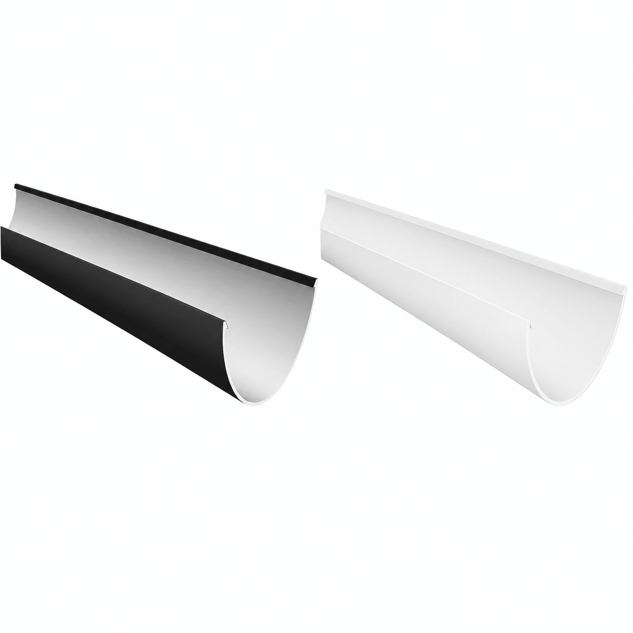Freeflow 116mm Deep Flow Gutter 4m in white and black