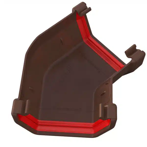 gutter angle 114mm square 135 degree Freefoam Freeflow black white brown