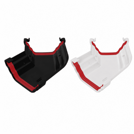 Freeflow 135mm Double Ogee 135° Gutter Angle in white and black