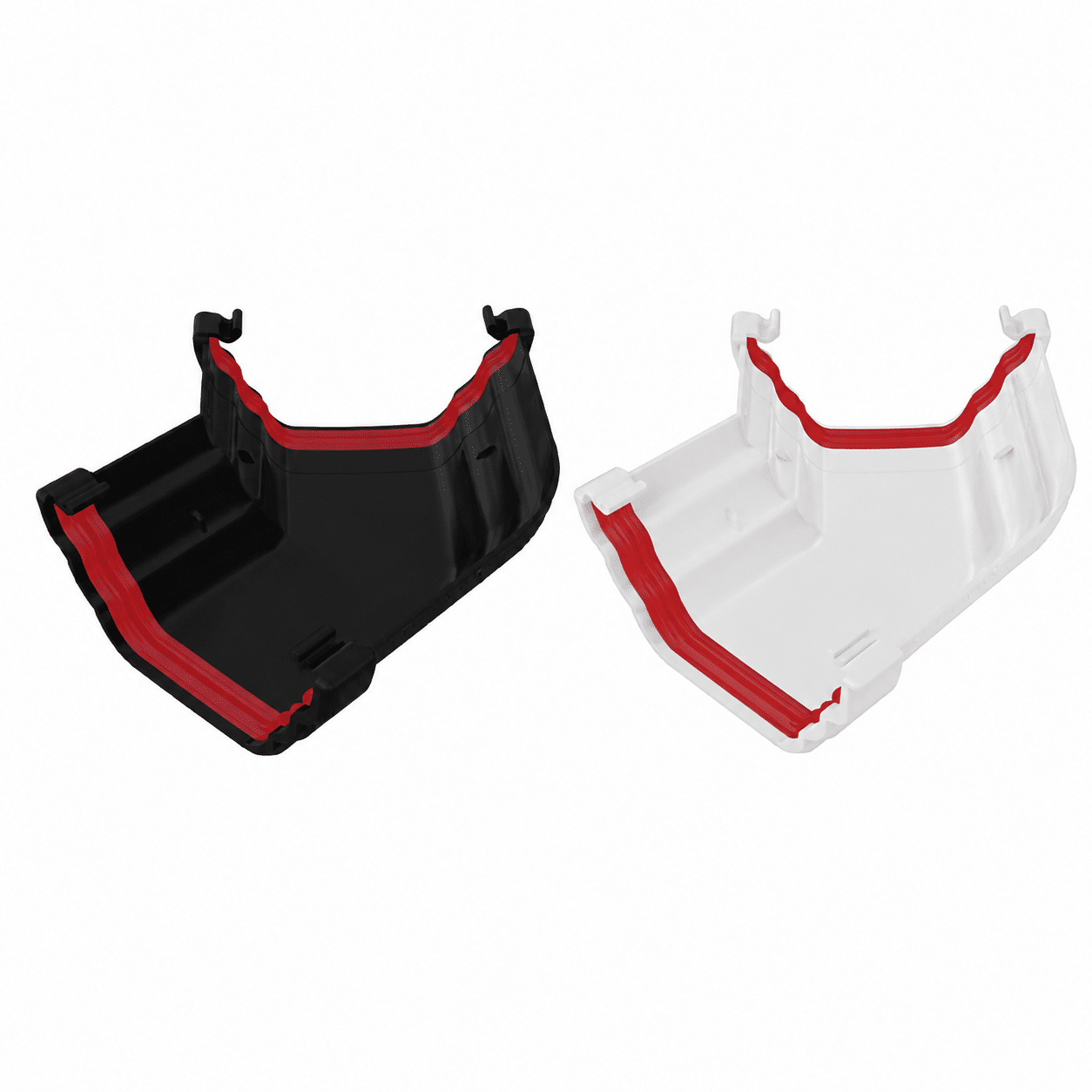 Freeflow 135mm Double Ogee 135° Gutter Angle in white and black