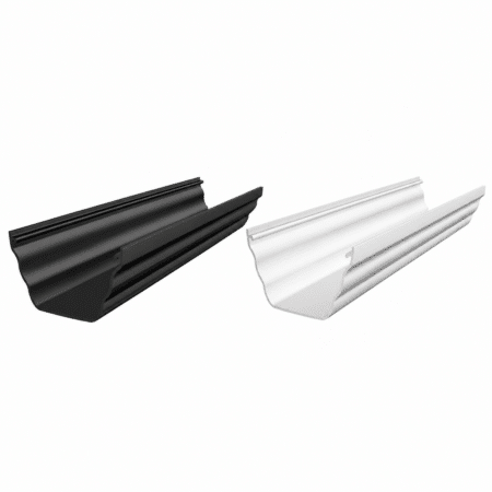 Freeflow 135mm Double Ogee Gutter 4m in white and black