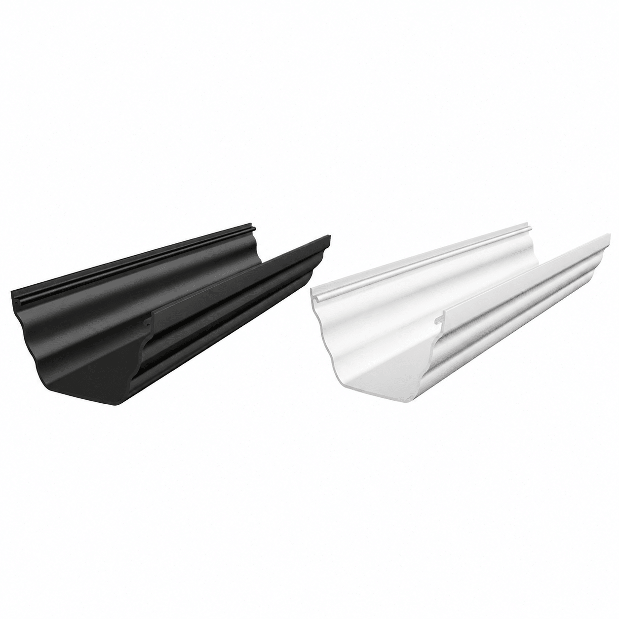 Freeflow 135mm Double Ogee Gutter 4m in white and black