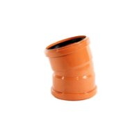 160mm Underground Drainage 15° Double Socket Bend