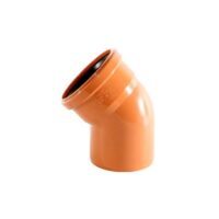 160mm Underground Drainage 45° Single Socket Bend
