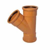 160mm Underground Drainage 45d Triple Socket Y Branch