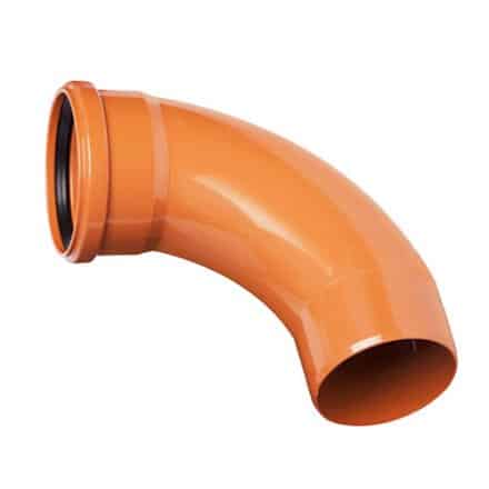 160mm swept bend 90 degree single socket Funke underground drainage fitting