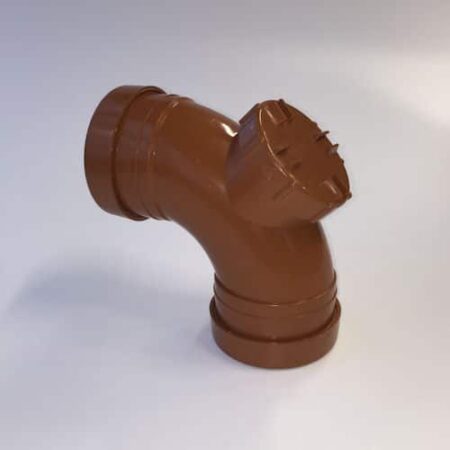 110mm underground drainage 90 degree double socket access bend Aquaflow terracotta fitting