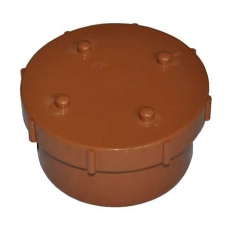 110mm underground drainage screwed access plug Aquaflow terracotta fitting
