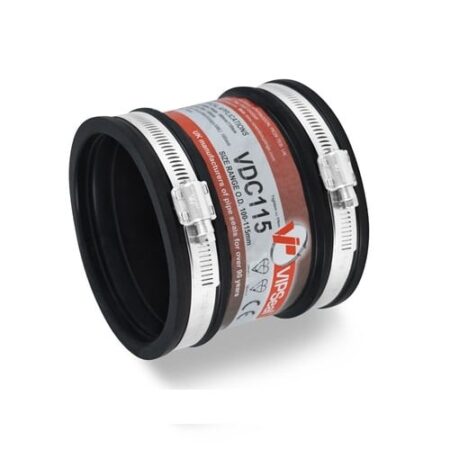 VIPSeal VDC115 flexible drainage connector 4 inch clay to PVC