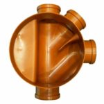 315mm 2 way Right 110mm Manhole Base Level Invert