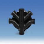 450mm Manhole Base 5 Inlet