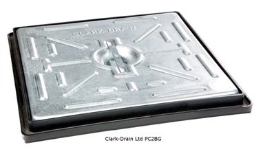 Clark-Drain PC2BG 300 x 300 Galvanised Cover-Frame 5ton