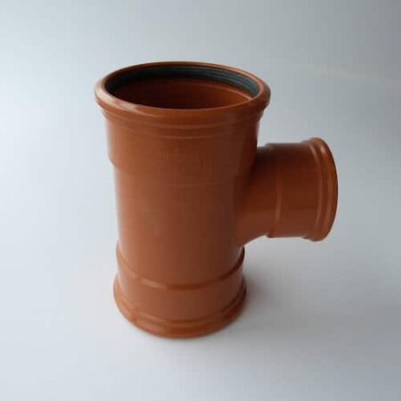160mm unequal tee branch 90 degree triple socket Pipelife underground drainage fitting
