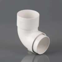 68mm Round Downpipe 90' Bend White