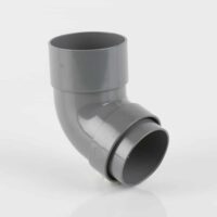68mm Round Downpipe 112.5' Bend Grey