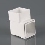 65mm Squarestyle Downpipe 90' Bend White