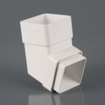 65mm Squarestyle Downpipe 112.5' Bend White