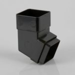 65mm Squarestyle Downpipe 112.5' Bend Black