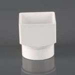 65mm Square To Round Downpipe Adaptor White