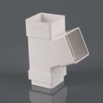 65mm Square 112.5' Downpipe Branch White