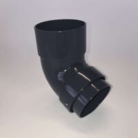 68mm Round Downpipe 112.5' Bend Anthracite Grey
