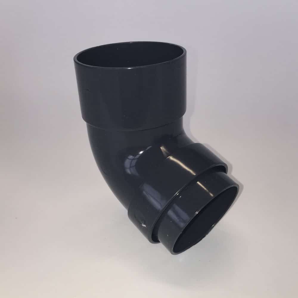 68mm Round Downpipe 112.5' Bend Anthracite Grey