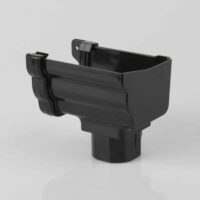 Right Stop End Outlet 106mm Ogee Prostyle Black