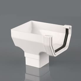 Squarestyle 114mm Gutter Stopend Outlet White