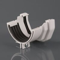 Squarestyle 114mm to Roundstyle 112mm Gutter Union White