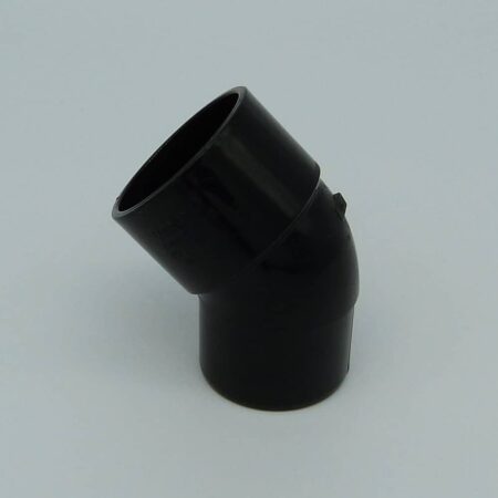 40mm solvent weld 45d street bend black