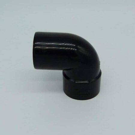 40mm solvent weld 90d street bend black