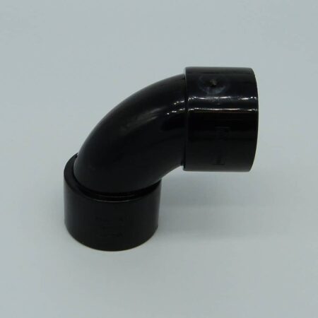 40mm solvent weld 90d swept bend black