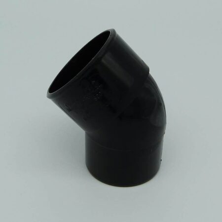 50mm solvent weld 45d street bend black