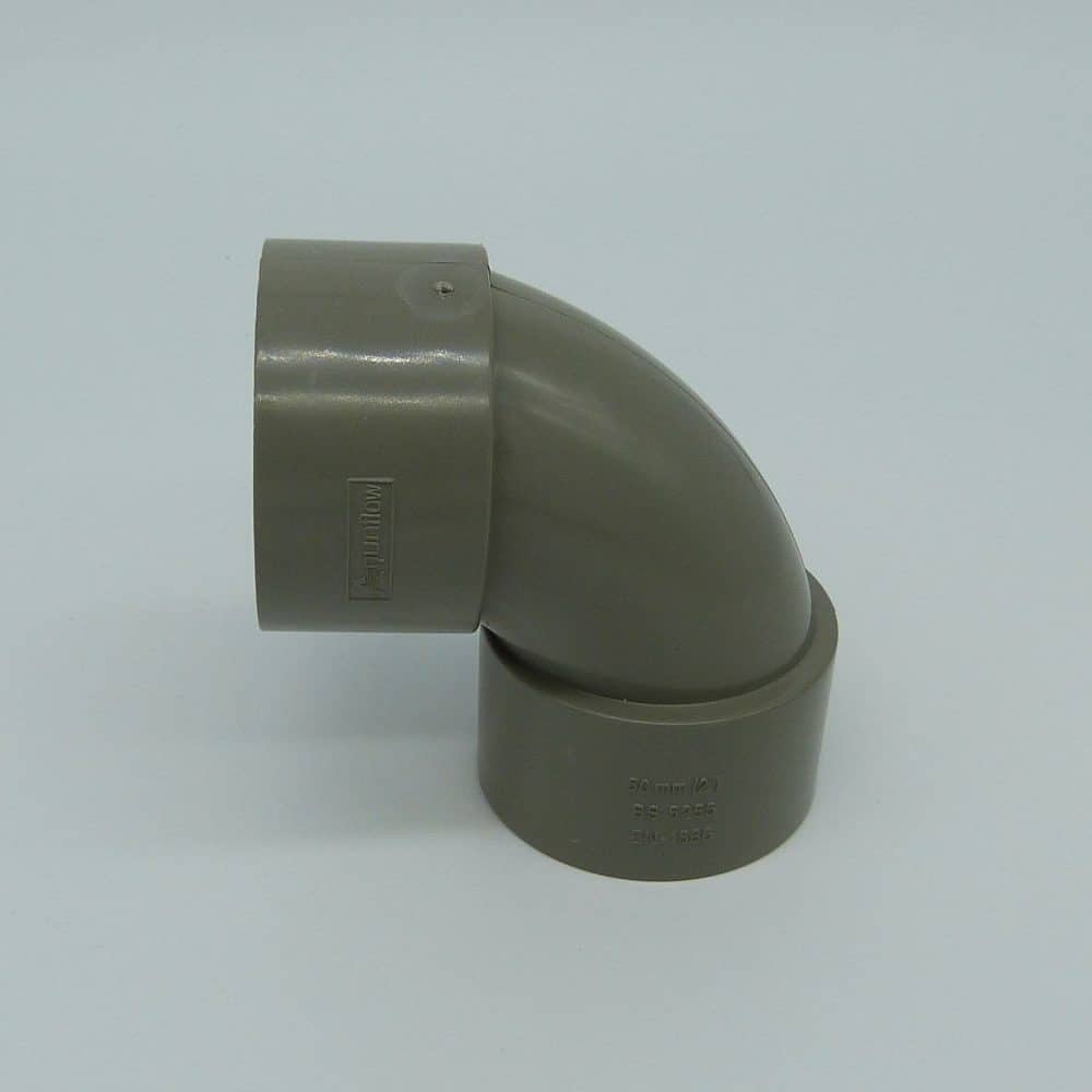 50mm Solvent Weld 92.5' Swept Bend Grey