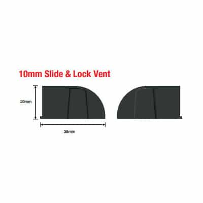 Slide & Lock Over Facia Vents 10mm x 1m dimms