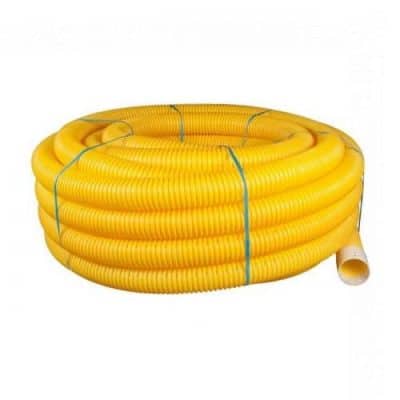 160mm Yellow Perforated Gas Ducting x 35m Coil