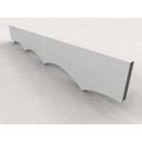 16mm Concave Decorative Fascia Board White FM05