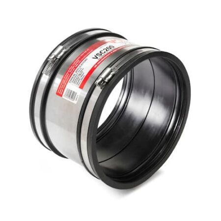 200mm flexible drainage connector VIPSeal VSC200 175-200mm underground pipe coupling