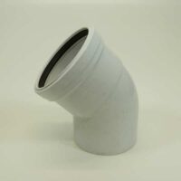 110mm Push Fit Soil 45' degree Single Socket Bend White