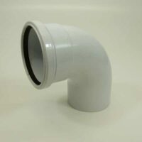 110mm Push Fit Soil 92' degree Single Socket Bend White